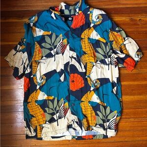 Magenta Skateboard Men’s XL Casual Button Down Short Sleeve Shirt